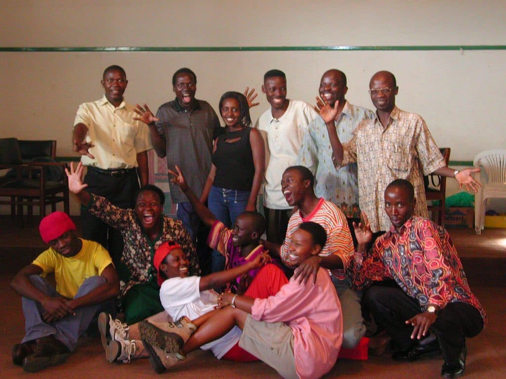 The cast of Lady Will you Marry Me at The National Theatre Kampala in 2002